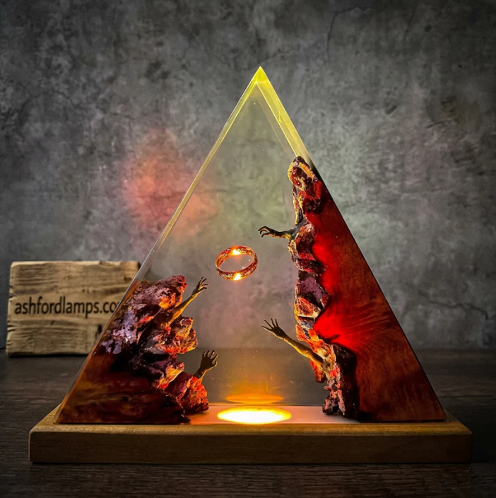 Mountain of Doom - Premium Handmade Resin Lamp