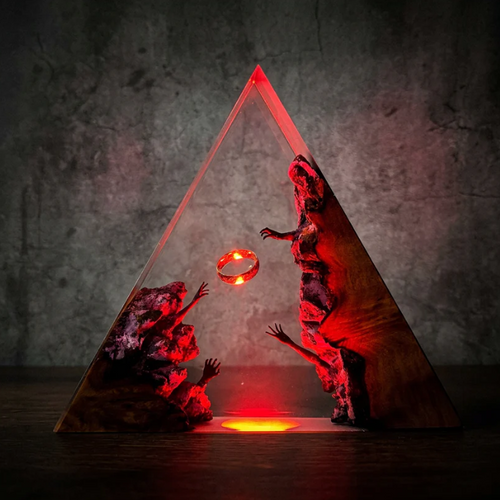 Mountain of Doom - Premium Handmade Resin Lamp